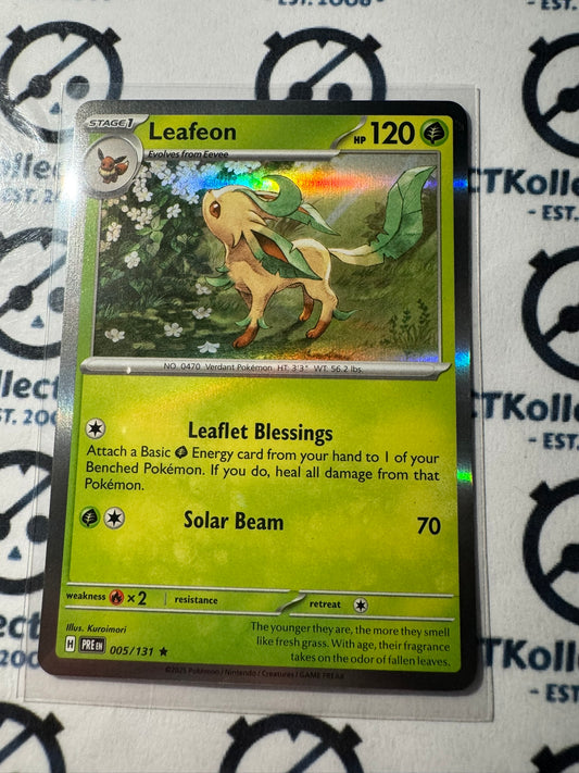 Leafeon Holo Rare #005/131 Prismatic Evolutions Pokemon Card