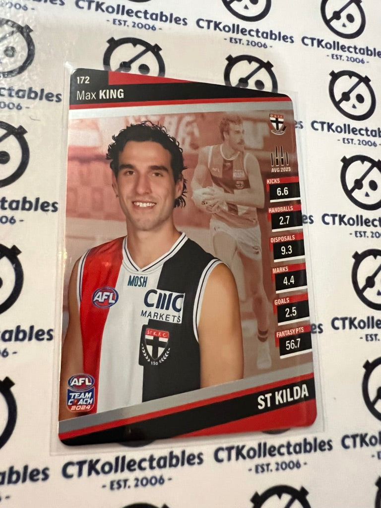 2024 AFL Teamcoach Silver Card #172 Max King Saints