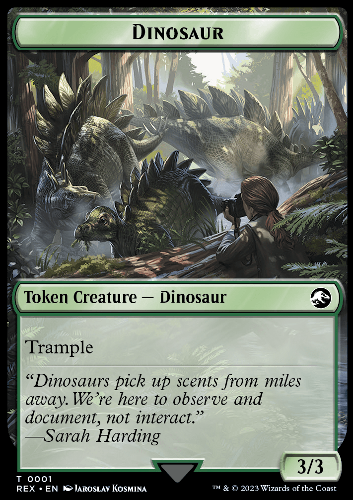 2023 MAGIC THE GATHERING THE LOST CAVERNS OF IXALAN - DINOSAUR - TOKEN CREATURE - DINOSAUR CARD