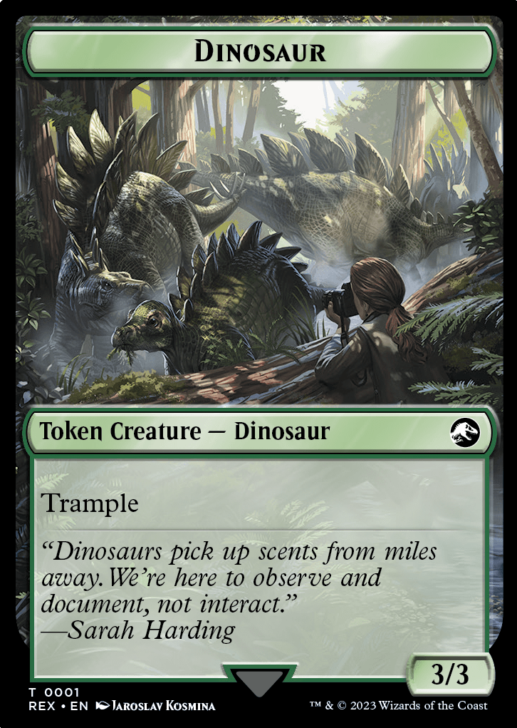 2023 MAGIC THE GATHERING THE LOST CAVERNS OF IXALAN - DINOSAUR - TOKEN CREATURE - DINOSAUR CARD