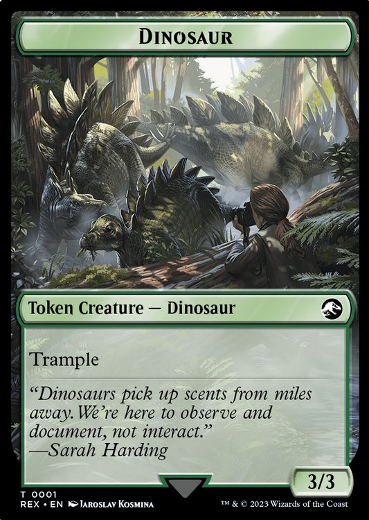 2023 MAGIC THE GATHERING THE LOST CAVERNS OF IXALAN - DINOSAUR - TOKEN CREATURE - DINOSAUR CARD