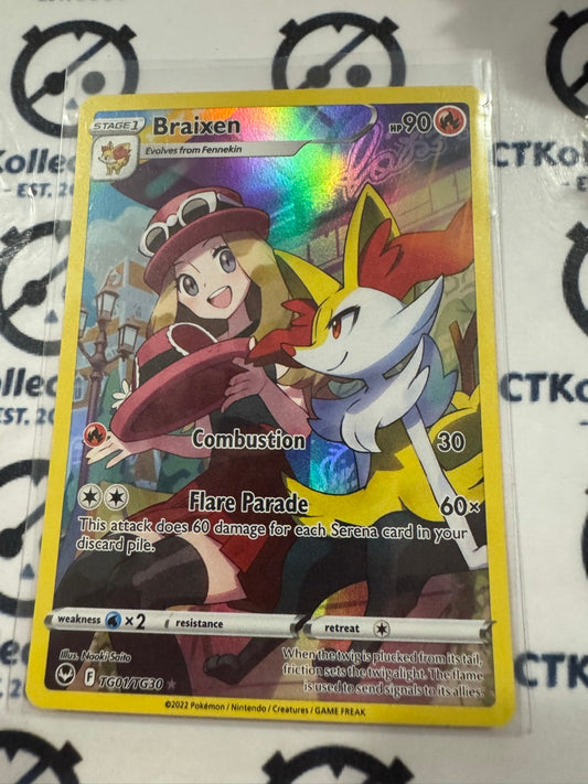 Braixen #173/195 Trainer gallery Rare Silver Tempest Pokémon Card