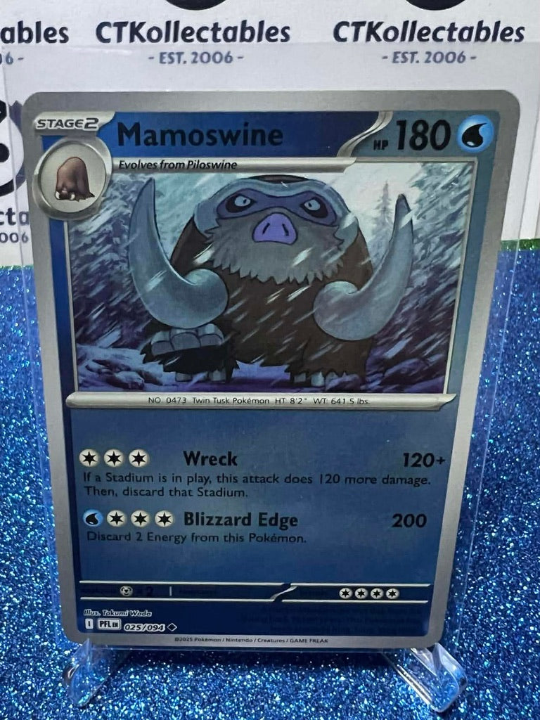 Mamoswine Reverse Holo #025/094 Phantasmal Flames Pokemon
