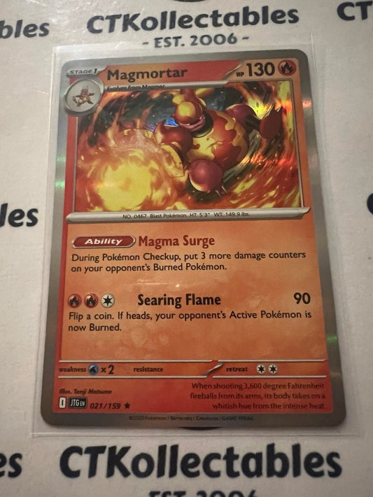 Magmortar Holo Rare #021/159 Journey Together Pokemon Card TCG