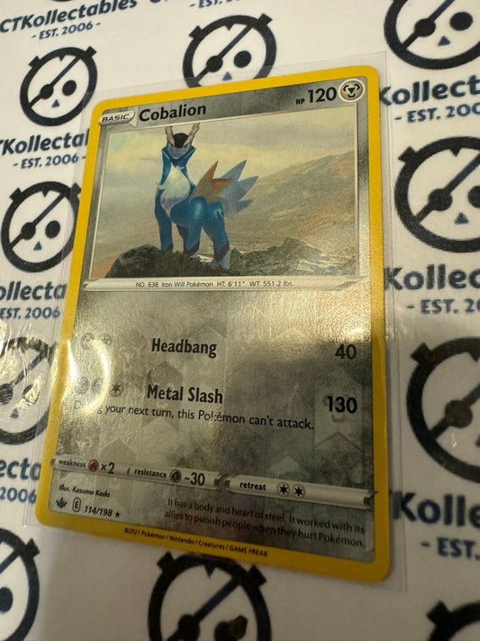 Cobalion Reverse Holo #114/198 Pokemon Card Chilling Reign