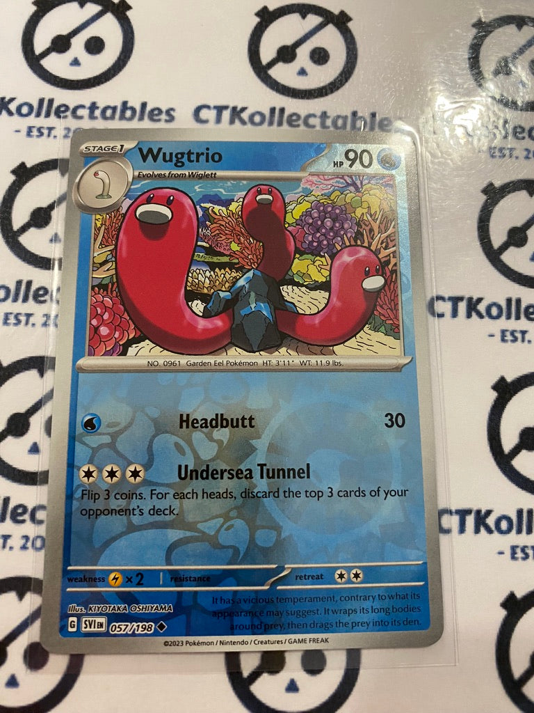 Wugtrio Reverse Holo #057/198 2023 Scarlet & Violet Pokémon TCG