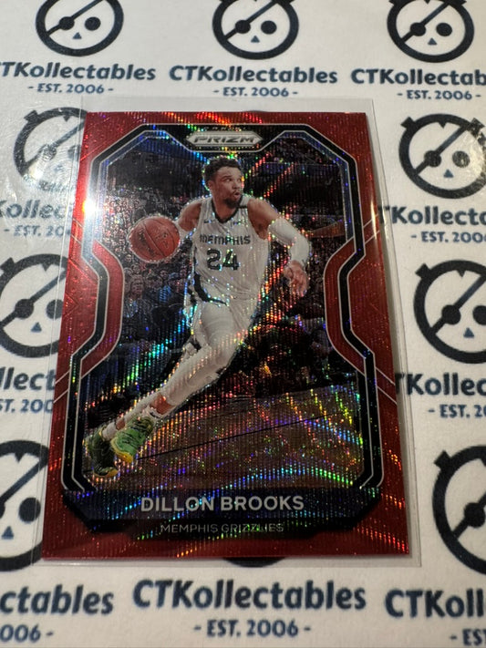 2020-21 NBA Panini Prizm Dillon Brooks Red Wave Prizm #70 Memphis