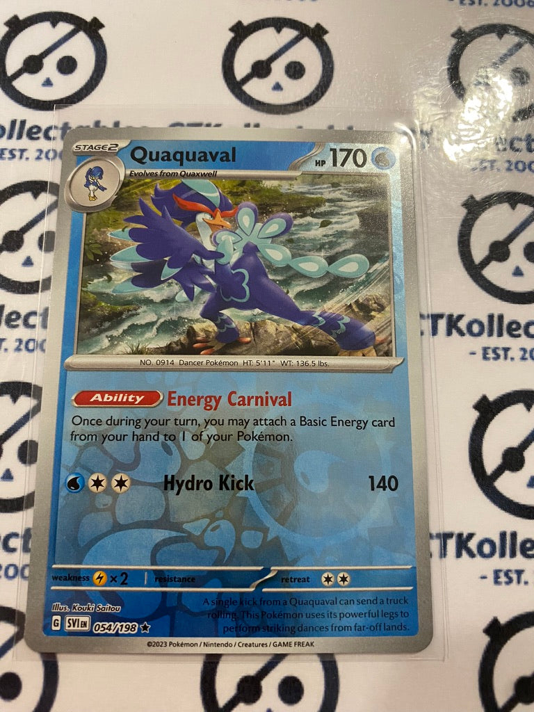 Quaquaval Reverse Holo #054/198 2023 Scarlet & Violet Pokémon TCG