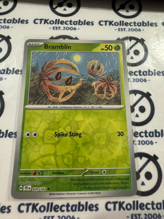 Bramblin Reverse Holo Scarlet & Violet Temporal Forces # 020/162 Pokemon