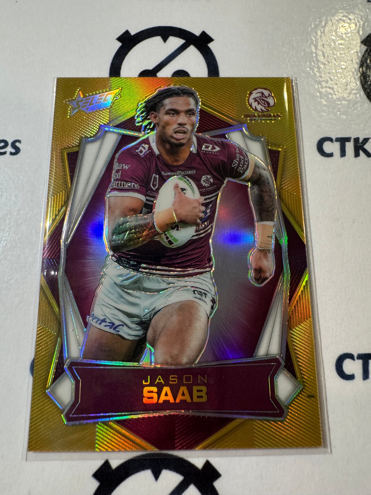 2026 Select NRL League Heroes Luminous Base #L81 Jason Saab Eagles