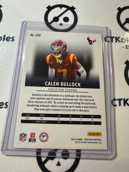 2024 NFL Prestige Blue Xtra Points #147/599 Calen Bullock #338 Texans