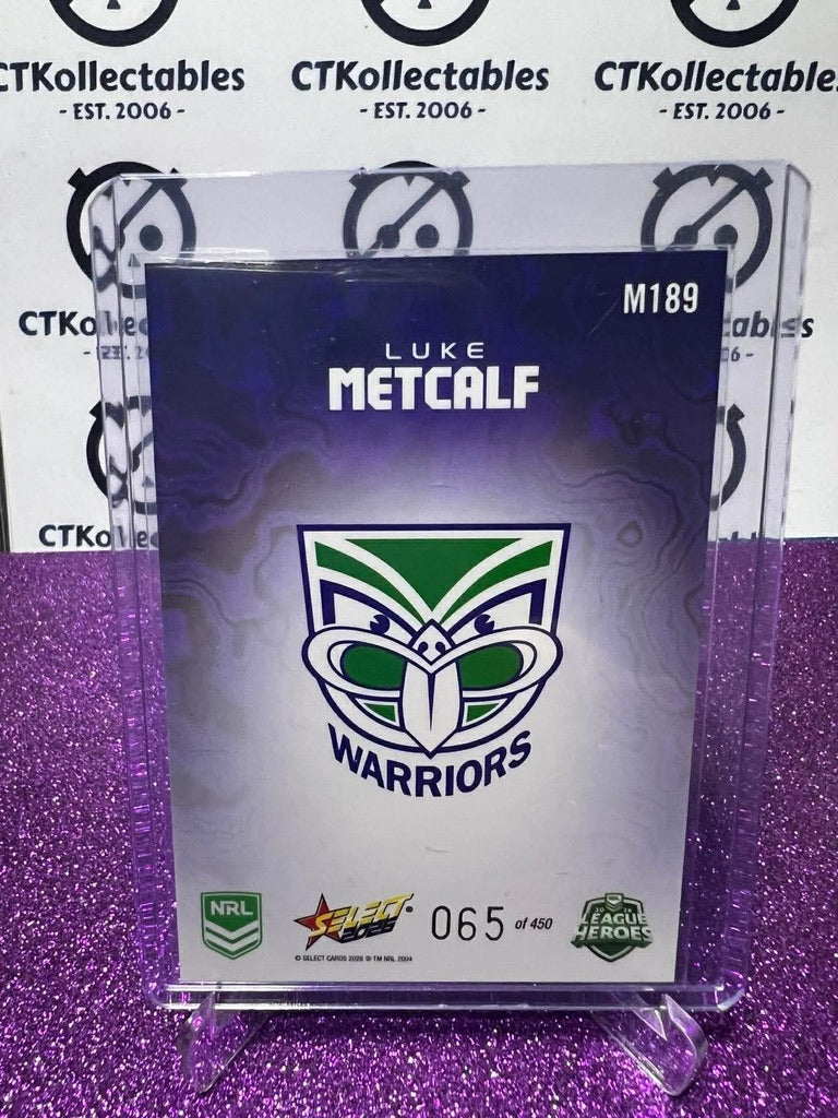 2026 Select NRL League Heroes Mercury #M189 Luke Metcalf #065/450 Warriors