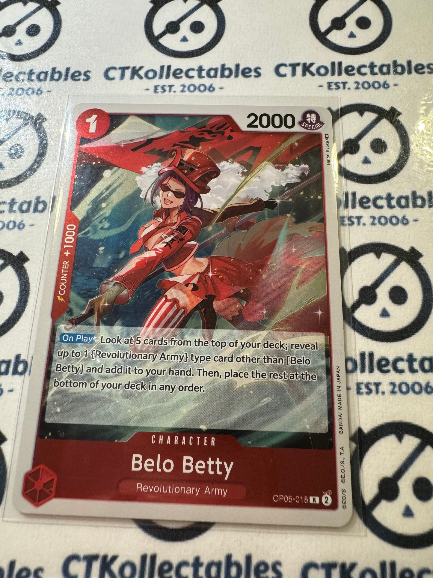 One Piece Belo Betty #OP05-015 R Foil Awakening of the New Era Card