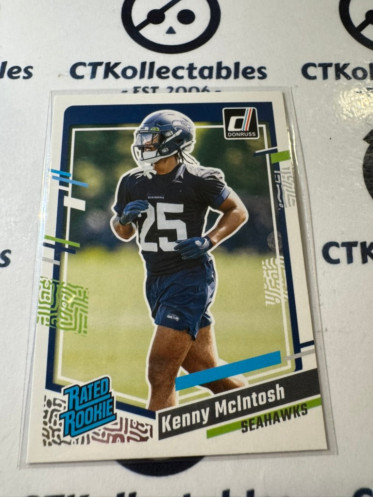 2023 NFL Panini Donruss Rated Rookie #391 Kenny McIntosh Seattle Seahawks