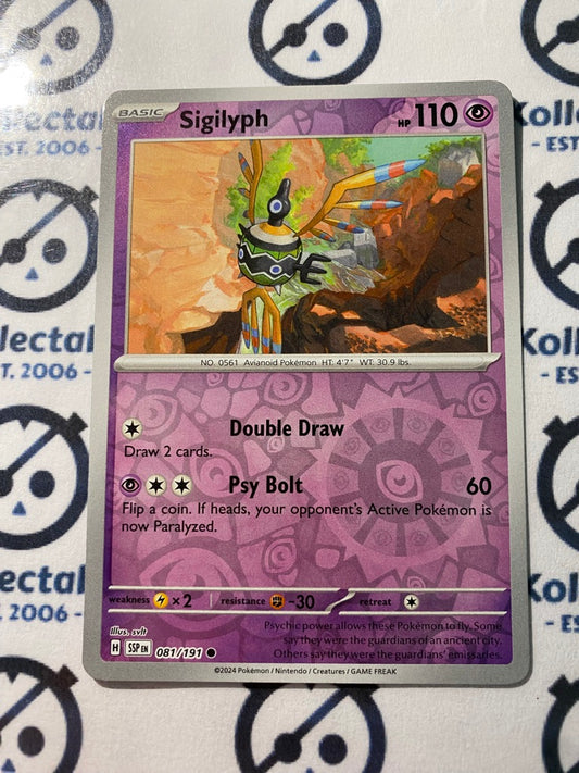 Sigilyph Reverse Holo #081/191 Surging Sparks Pokémon TCG 2024