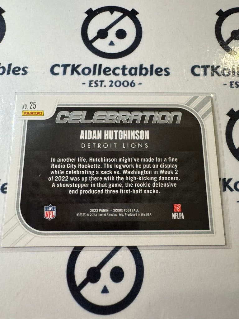 2023 NFL Score CELEBRATION #25 Aidan Hutchinson Detroit Lions