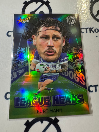 2026 Select NRL League Heroes League Heads #LH23 Kurt Mann Bulldogs