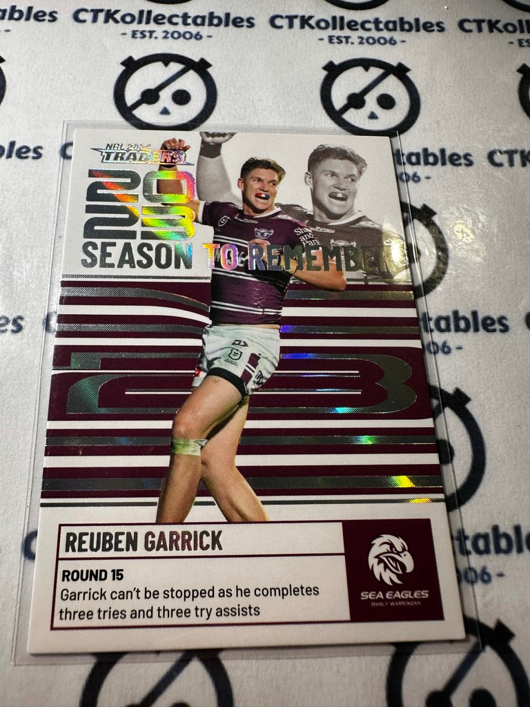 2024 TLA NRL Traders Season To Remember - Reuben Garrick SR20/51 Sea Eagles