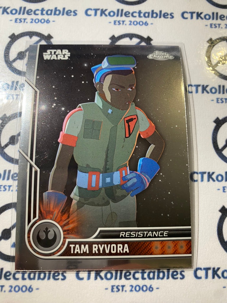 2023 Topps Chrome Star Wars - # 38 Tam Ryvora Chrome Base Card