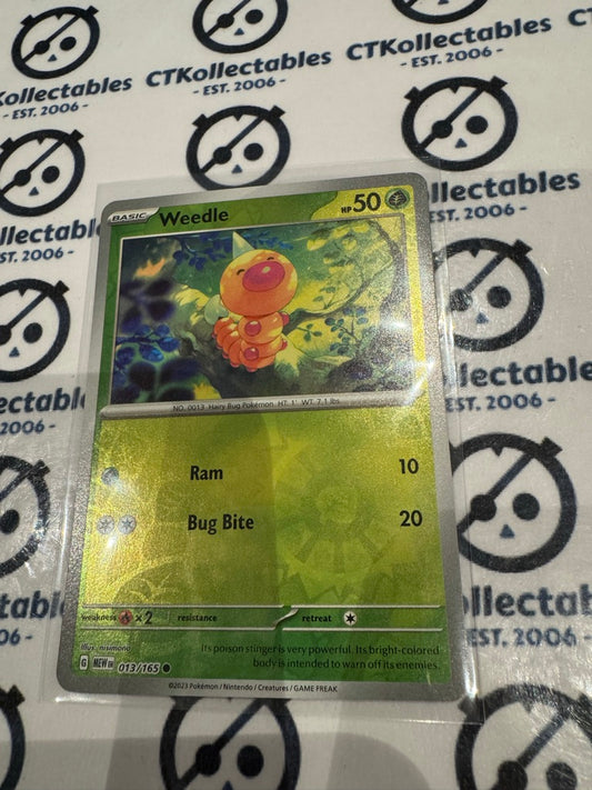 Weedle Reverse Holo #013/165 Scarlet & Violet 151 Pokemon Card