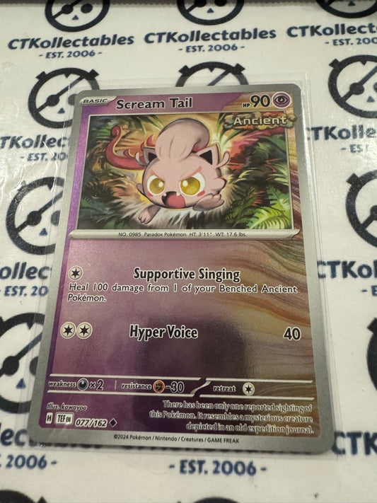 Screm Tail Reverse Holo Scarlet & Violet Temporal Forces # 077/162 Pokemon