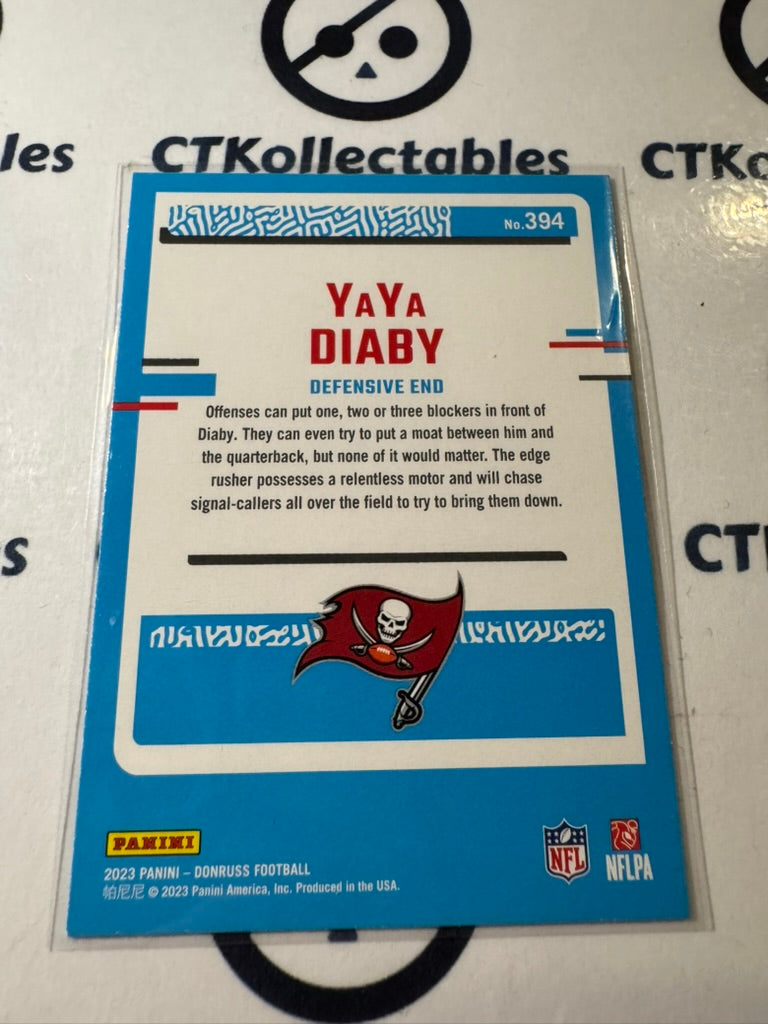 2023 NFL Panini Donruss Rated Rookie #394 YaYa Diaby Tampa Bay Buccaneers