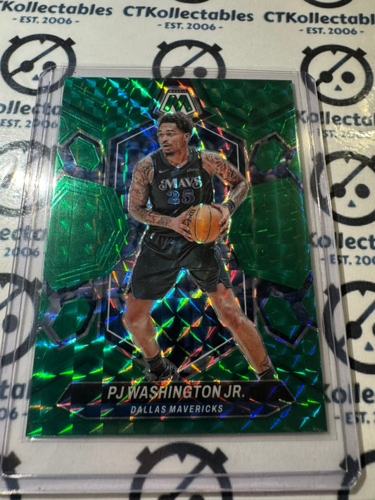 2023-24 NBA Panini Mosaic Pj Washington Green Prizm #80 Dallas