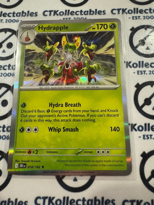Hydrapple Holo Rare #018/182 Scarlet & Violet Destined Rivals Pokemon Card