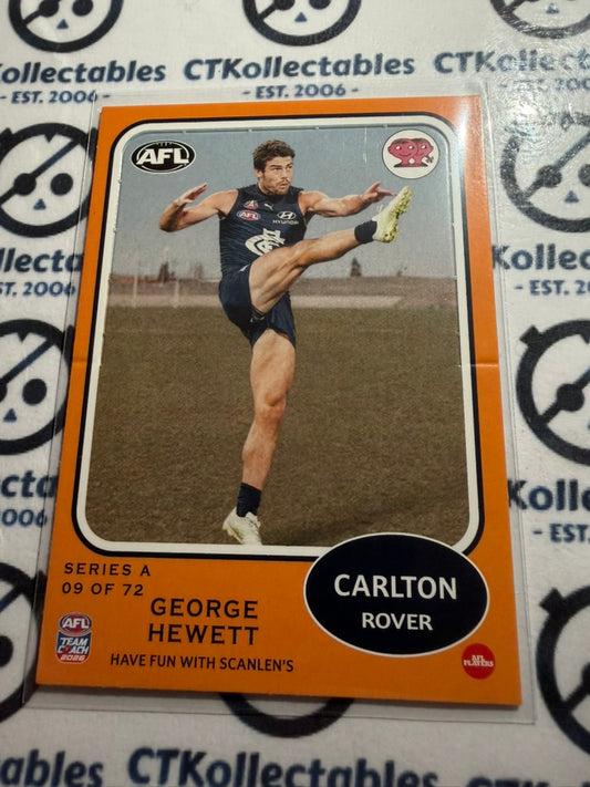 2026 Teamcoach AFL Scanlens Die-Cut George Hewett 09 of 72 Blues