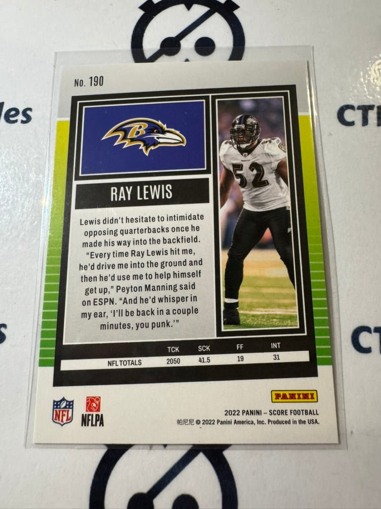 2022 NFL Score Gold #190 Ray Lewis Ravens