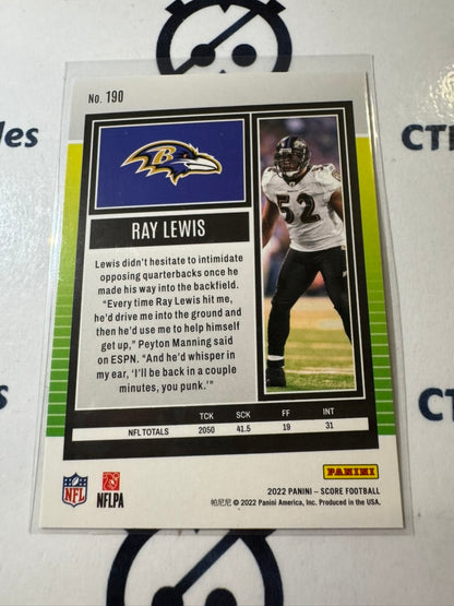 2022 NFL Score Gold #190 Ray Lewis Ravens