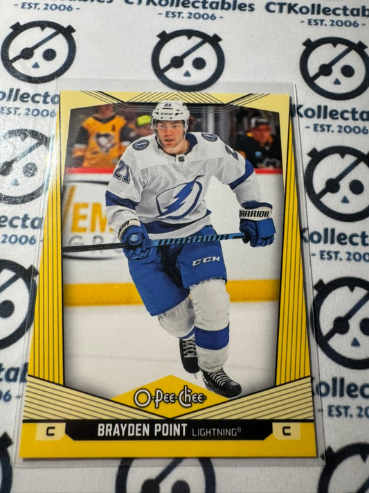 2024-25 O-Pee-Chee Hockey YELLOW BORDER #278 Brayden Point Tampa Bay Lightning