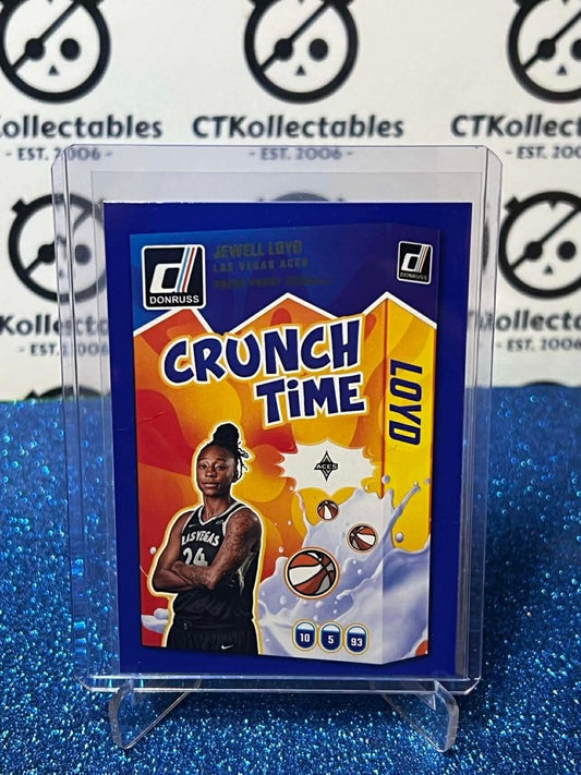 2025 Panini Donruss WNBA Crunch Time Press Proof Blue #2 Jewell Loyd Aces