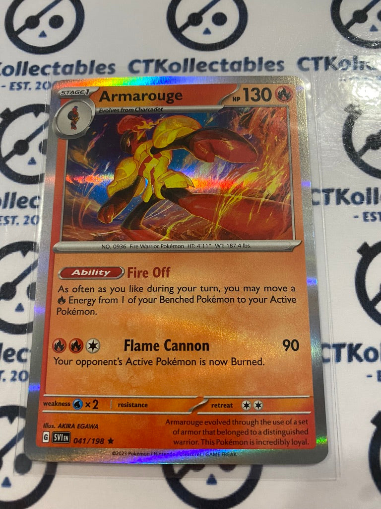 Armarogue Holo Rare #041/198 2023 Scarlet & Violet Pokémon TCG