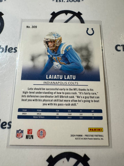 2024 NFL Prestige Dots Xtra Points Rookie Card #309 Laiatu Latu Colts