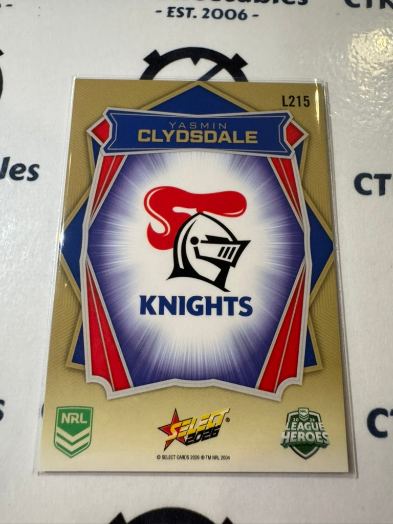 2026 Select NRL League Heroes Luminous Base #L215 Yasmin Clydsdale Knights NRLW