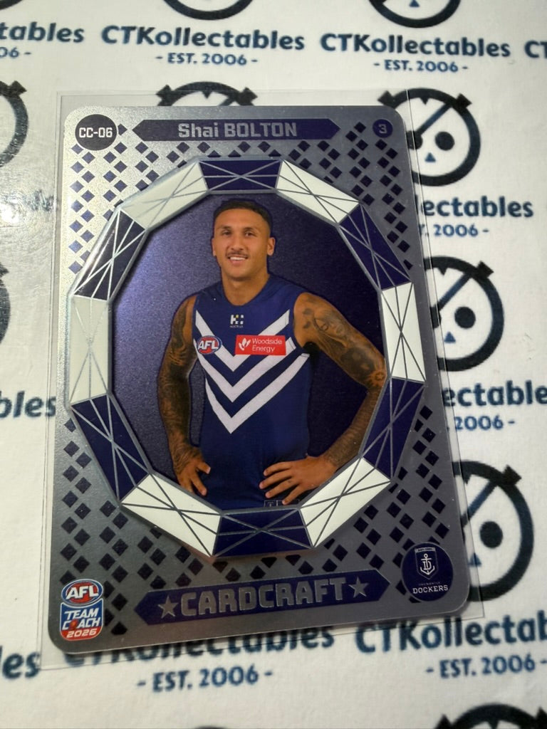 2026 Teamcoach AFL Cardcraft CC-06 Shai Bolton #3 Dockers
