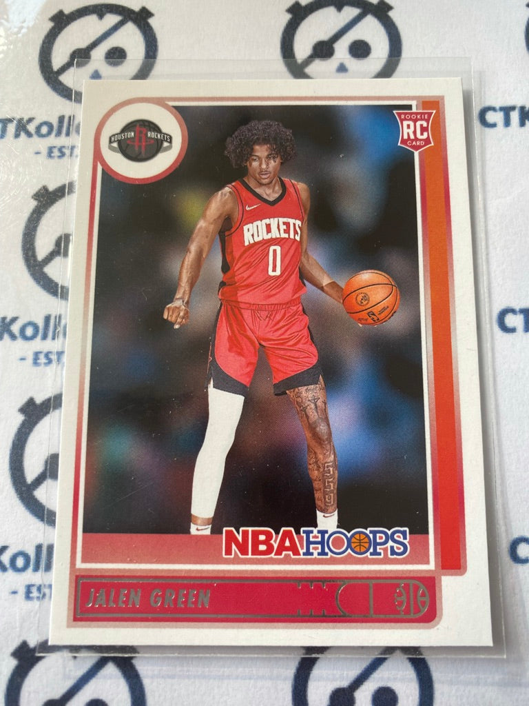 2021-22 Panini NBA HOOPS Jalen Green Rookie Card #218 Rockets