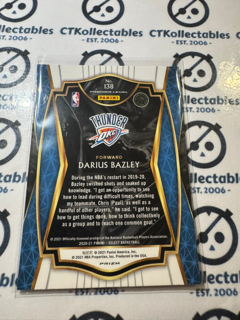 2020-21 NBA Select Isaiah Darius Bazley Red White Blue Wave Prizm Premier #138