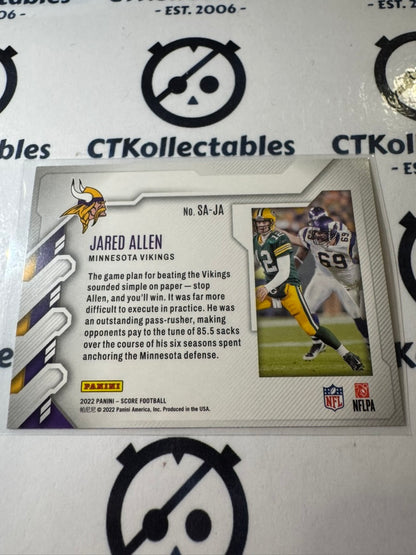 2022 NFL Panini Score Sack Attack #SA-JA Jared Allen Vikings
