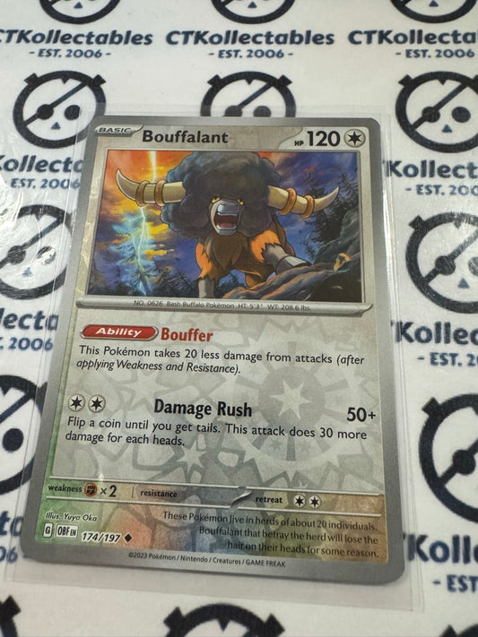 Bouffalant Reverse Holo #174/197 2023 Obsidian Flames Pokemon Card