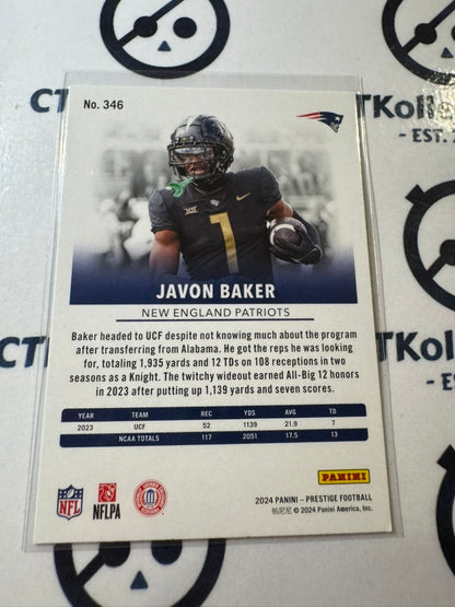 2024 NFL Prestige Rookie Card #346 Javon Baker New England Patriots