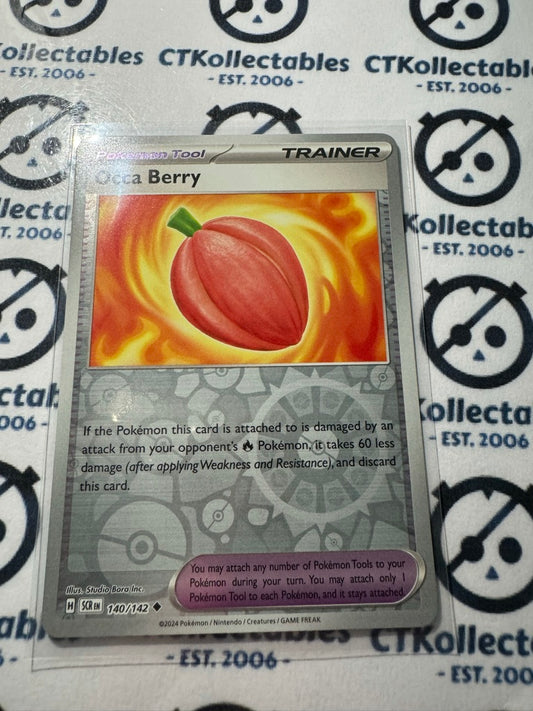 Occa Berry Reverse Holo #140/142 Stellar Crown Scarlet & Violet Pokemon