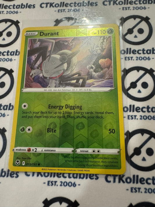 Durant Reverse Holo #013/195 2022 Sword & Shield Silver Tempest Pokemon Card