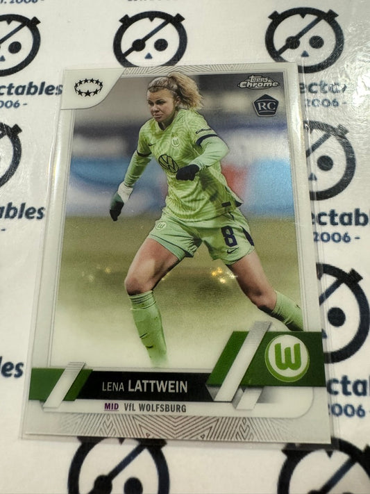 2022-23 Topps Chrome UEFA Women’s Soccer #37 Lena Lattwein RC Rookie