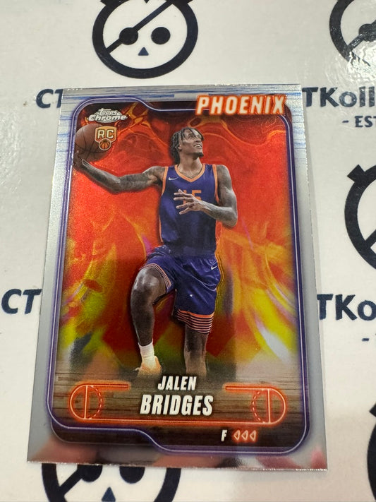 2024/25 Topps NBA Chrome Jalen Bridges Rookie Base #146 Suns