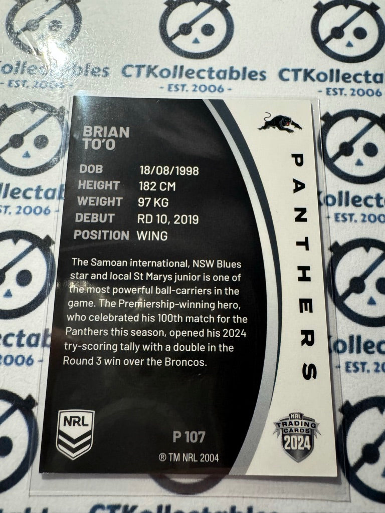 2024 NRL TLA Elite Pearl Silver - P107 Brian To'o Panthers