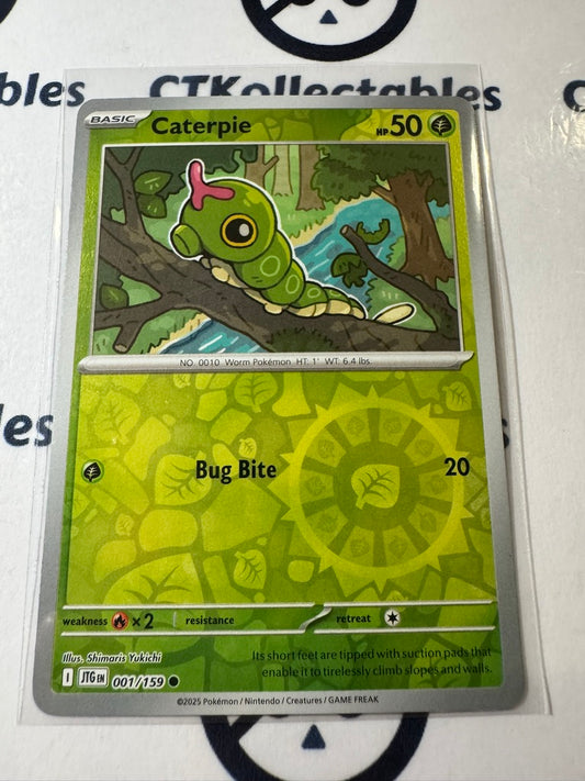 Caterpie Reverse Holo #001/159 Journey Together Pokemon Card TCG
