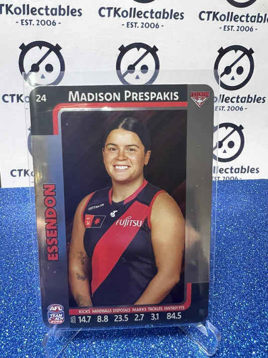 2025 AFLW Teamcoach Silver #24 Madison Prespakis Bombers