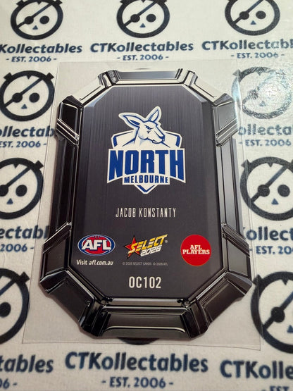 2026 Select AFL Footy Stars Octane Die-Cut Jacob Konstanty OC102 Kangaroos